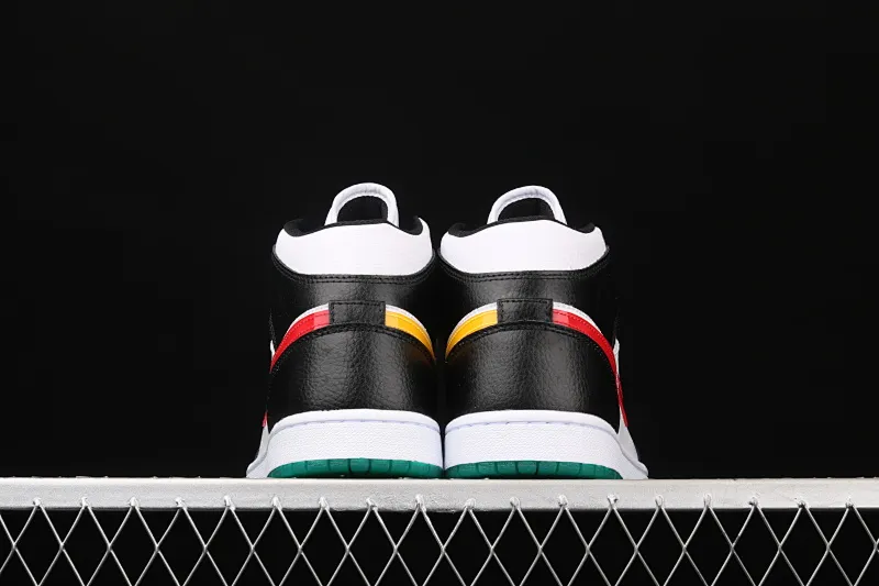 All categories Air Jordan Jordan series basketball shoes Air Jordan 1 Mid Air Jordan 1 Mid AJ1 Joe 1 red and yellow color hook Yuanyang mid-top basketball shoes BQ6472-063